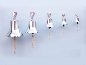 Chrome Hanging Ship's Bell 9"