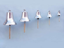 Load image into Gallery viewer, Chrome Hanging Harbor Bell 5.5&quot;