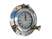 Load image into Gallery viewer, Chrome Decorative Ship Porthole Clock 8&quot;&quot;