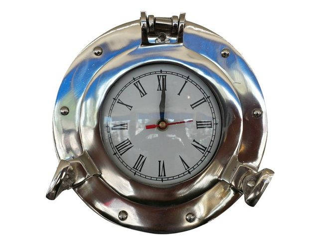 Chrome Decorative Ship Porthole Clock 8