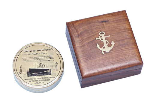 Solid Brass RMS Titanic Compass 4