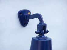 Load image into Gallery viewer, Solid Brass Hanging Ship&#39;s Bell 6&quot;&quot; - Blue Powder Coated