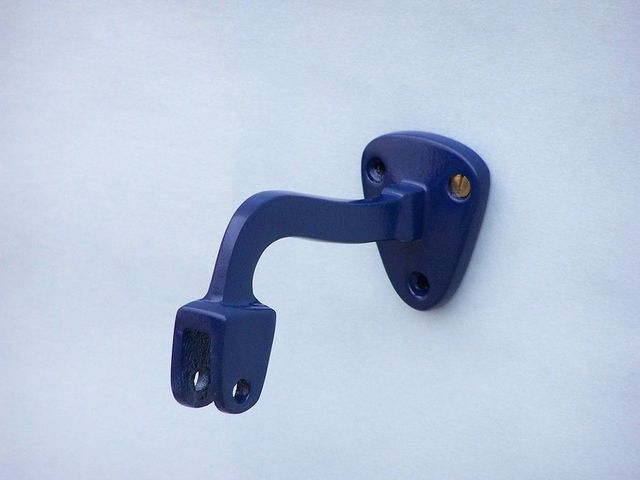 Solid Brass Hanging Ship's Bell 6"" - Blue Powder Coated