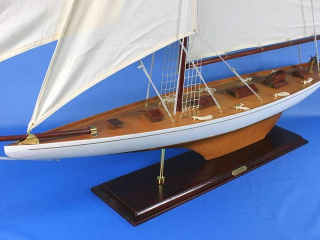 Wooden Columbia Model Sailboat Decoration 60''