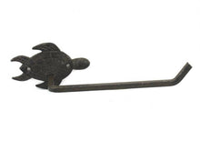 Load image into Gallery viewer, Cast Iron Sea Turtle Bathroom Set of 3 - Large Bath Towel Holder and Towel Ring and Toilet Paper Holder