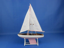 Load image into Gallery viewer, Wooden It Floats 12&quot;&quot; - Pink Floating Sailboat Model