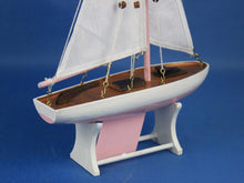 Load image into Gallery viewer, Wooden It Floats 12&quot;&quot; - Pink Floating Sailboat Model