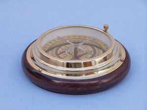 Brass Directional Desktop Compass 6"