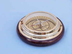 Brass Directional Desktop Compass 6"