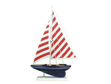 Load image into Gallery viewer, Wooden Nautical Delight Model Sailboat 17&quot;&quot;