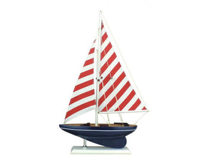 Wooden Nautical Delight Model Sailboat 17""