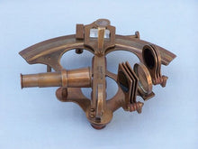 Load image into Gallery viewer, Captain&#39;s Antique Brass Sextant 8&quot;&quot; with Rosewood Box