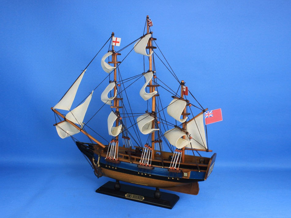 Wooden HMS Bounty Tall Model Ship 20"