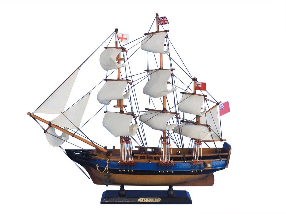 Wooden HMS Bounty Tall Model Ship 20"
