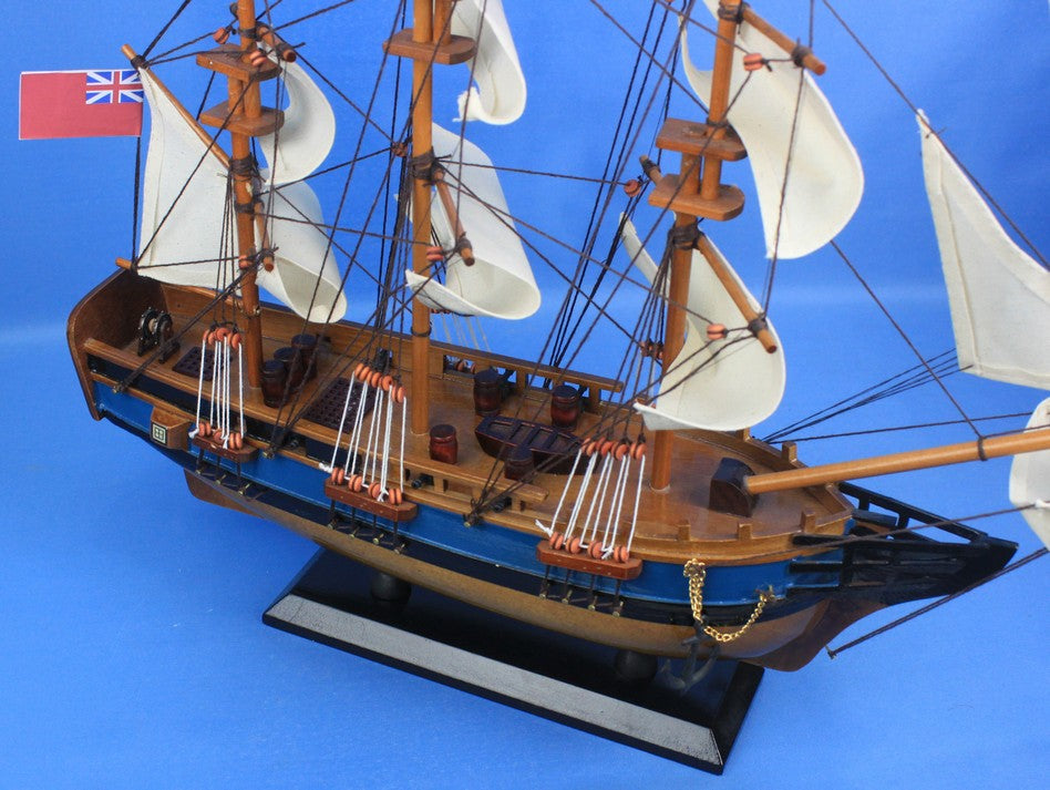 Wooden HMS Bounty Tall Model Ship 20"