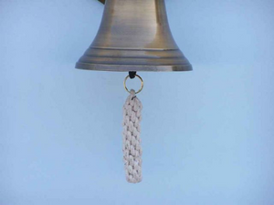 Antique Brass Hanging Anchor Bell 10"
