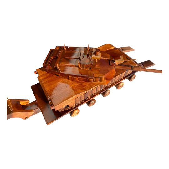M1070 Combo with M1A1 tank Mahogany Wood Desktop Truck combo Model