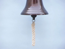 Load image into Gallery viewer, Antique Copper Hanging Anchor Bell 12&quot;&quot;