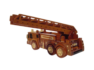 Fire Truck Mahogany Wood Desktop  trucks Model