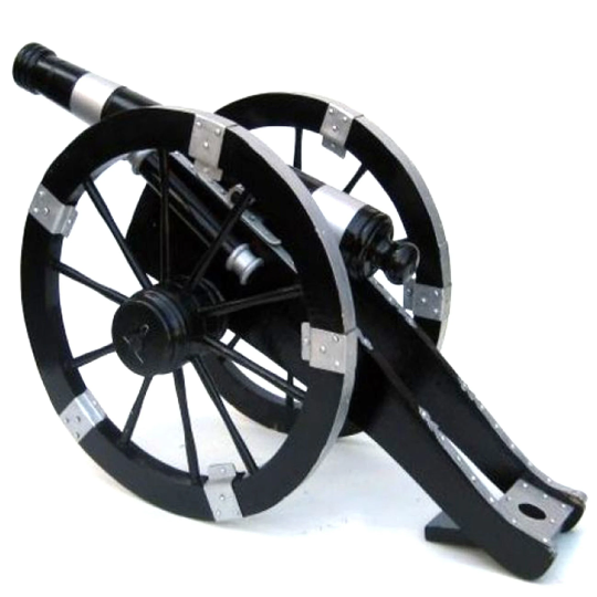 Large Wood Iron Cannon