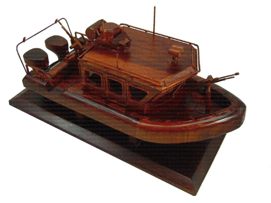 RBS Boat Mahogany Wood Desktop Ships Model