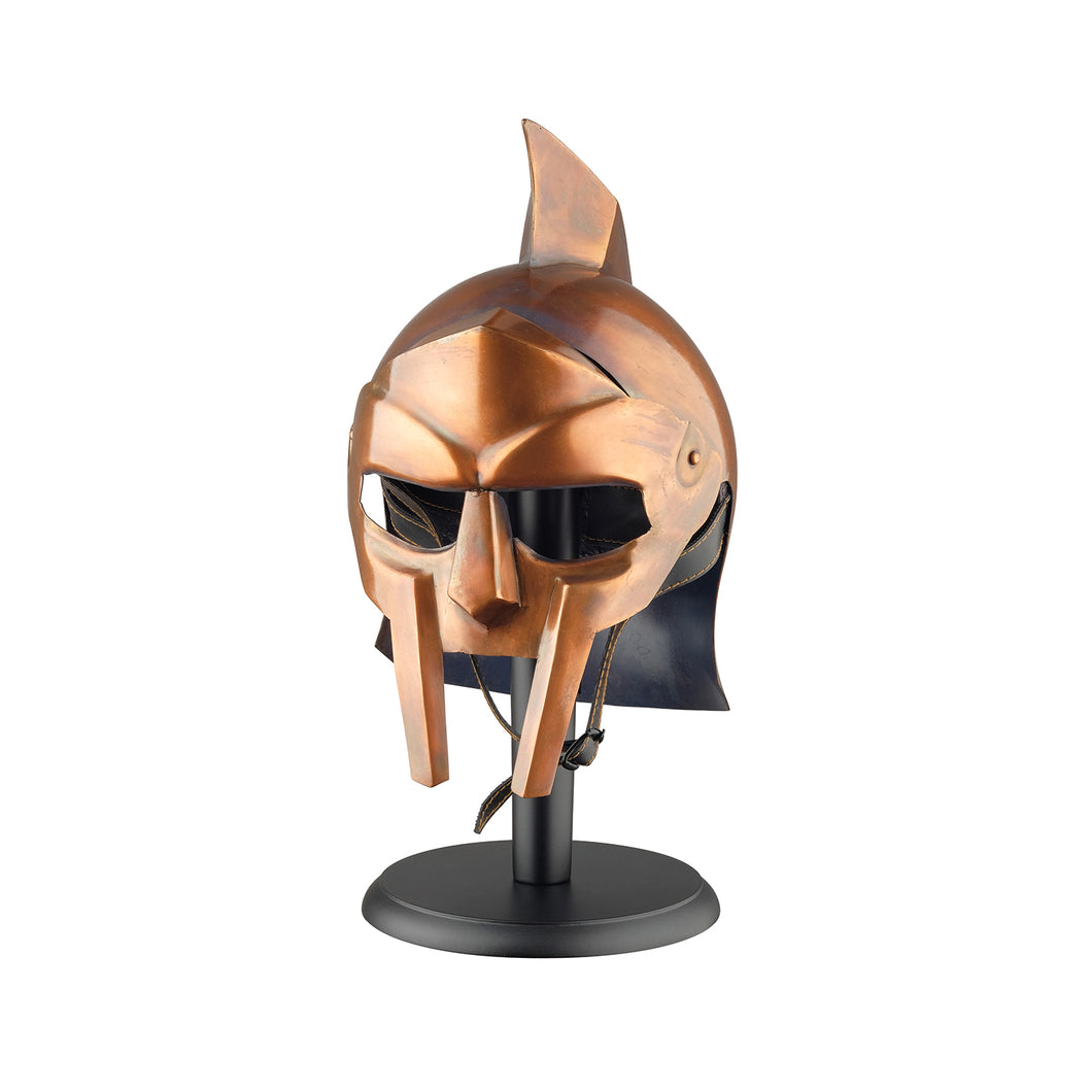 Gladiator roman spiked helmet steel gladiator adult Halloween costume with Stand