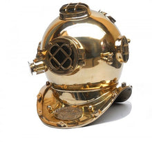 Load image into Gallery viewer, Pure Brass Single ring diving helmet  scuba nautical mark V