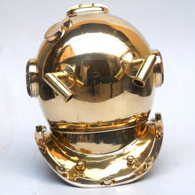 Load image into Gallery viewer, Pure Brass Single ring diving helmet  scuba nautical mark V