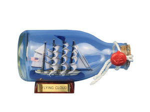 Flying Cloud Model Ship in a Glass Bottle 5""