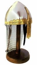 Load image into Gallery viewer, Medieval Norman Viking Helmet Norman King Helmet Fully Wearable Replica