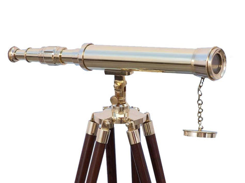 Floor Standing Brass Harbor Master Telescope 50