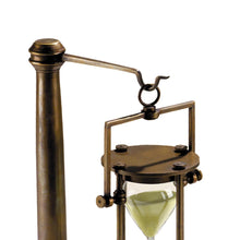 Load image into Gallery viewer, Nautical Brass Hanging Sand Timer with Wooden Base Collectibles Decor Hourglass
