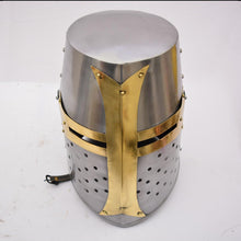 Load image into Gallery viewer, Medieval Knight Templar Helmet Crusader Costume Armor Helmet Collectible Gift