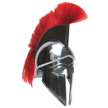 Load image into Gallery viewer, Armor Helmet Corinthian With Red Plume with cotton liner