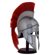 Load image into Gallery viewer, Armor Helmet Corinthian With Red Plume with cotton liner
