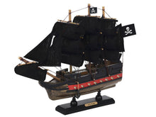 Load image into Gallery viewer, Wooden Captain Hooks Jolly Roger from Peter Pan Black Sails Limited Model Pirate Ship 12&quot;&quot;