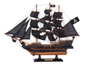 Wooden Captain Hook's Jolly Roger from Peter Pan Black Sails Limited Model Pirate Ship 15"