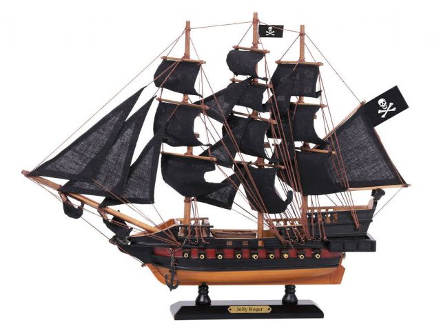Wooden Captain Hook's Jolly Roger from Peter Pan Black Sails Limited Model Pirate Ship 15