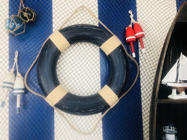 Vintage Blue Decorative Lifering 20''