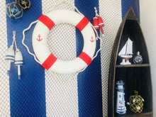 Load image into Gallery viewer, Classic White Decorative Anchor Lifering with Red Bands 20&quot;