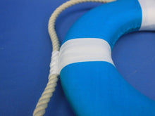 Load image into Gallery viewer, Vibrant Light Blue Decorative Lifering with White Bands Christmas Ornament 10&quot;&quot;