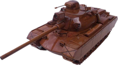 M48 Patton Tank Mahogany Wood Desktop Tank  Model