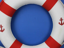 Load image into Gallery viewer, Classic White Decorative Anchor Lifering with Red Bands 20&quot;