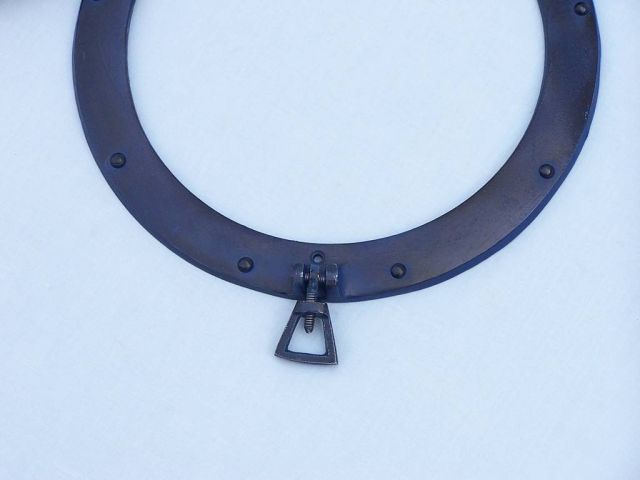 Rustic Blue Aluminum Deluxe Class Decorative Ship Porthole Mirror 12