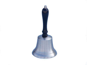 Brushed Nickel Hand Bell 9"