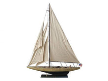Load image into Gallery viewer, Wooden Rustic Enterprise Model Sailboat Decoration 60&quot;&quot;