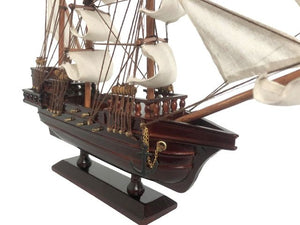 Wooden Captain Hook's Jolly Roger from Peter Pan White Sails Pirate Ship Model 15"