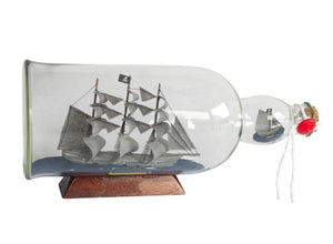 Flying Dutchman Model Ship in a Glass Bottle 11"