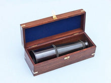 Load image into Gallery viewer, Deluxe Class Oil Rubbed Bronze Antique Admiral&#39;s Spyglass Telescope 27&quot; with Rosewood Box