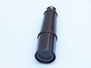 Deluxe Class Oil Rubbed Bronze Antique Admiral's Spyglass Telescope 27" with Rosewood Box
